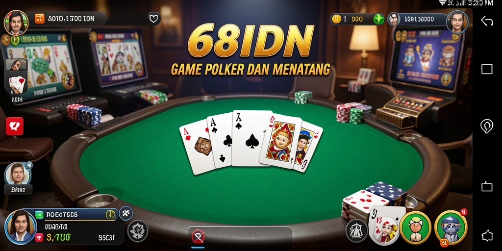 Tampilan Game Poker di 68IDN yang Menarik dan Seru