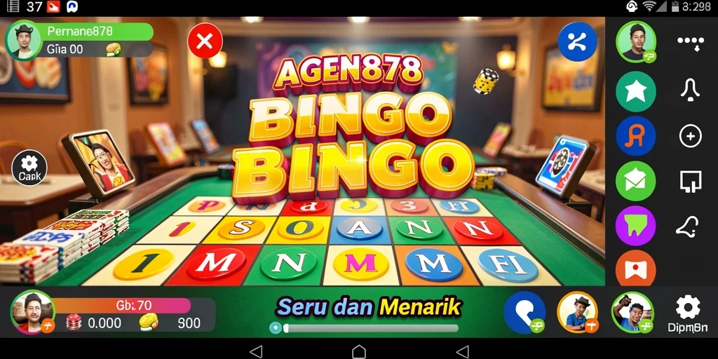 Tampilan gameplay seru dari AGEN878 yang penuh warna.