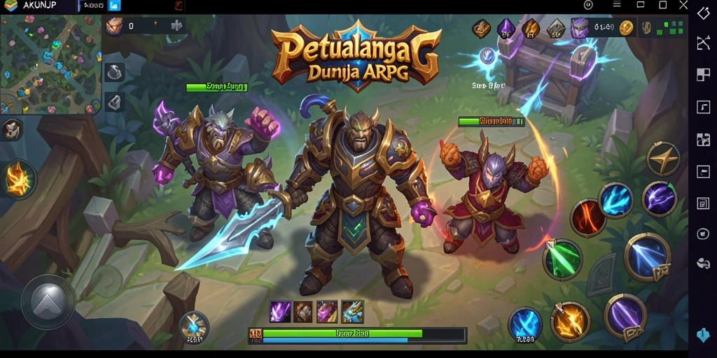 Tangkapan layar menunjukkan aksi pertarungan seru dalam game ARPG.