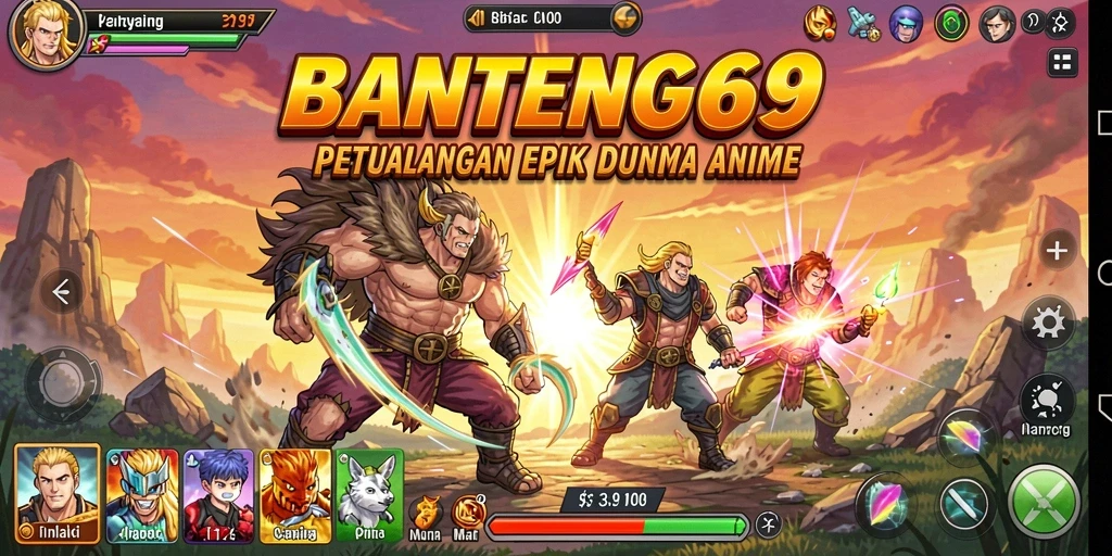 Tampilan gameplay seru dan karakter anime yang menawan.