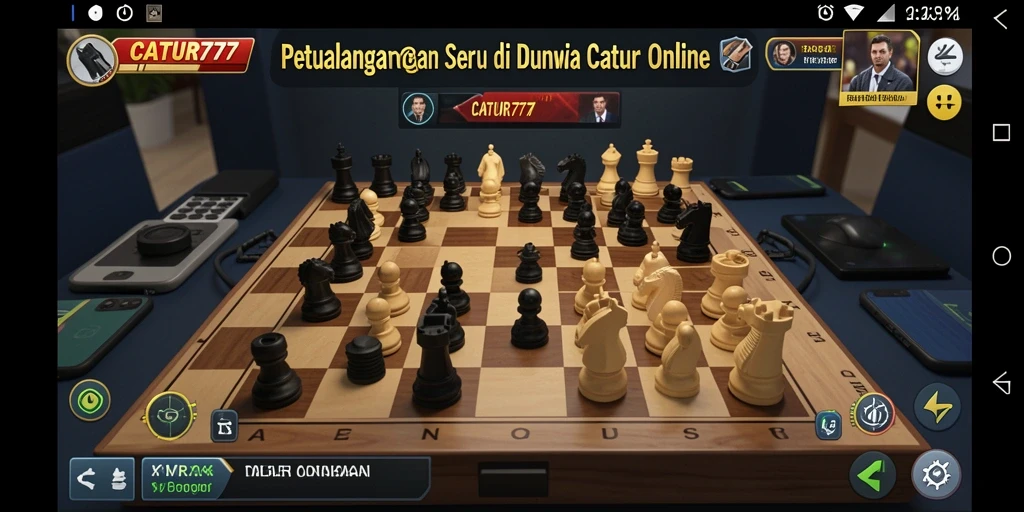 Tampilan gameplay seru dalam dunia catur yang interaktif.