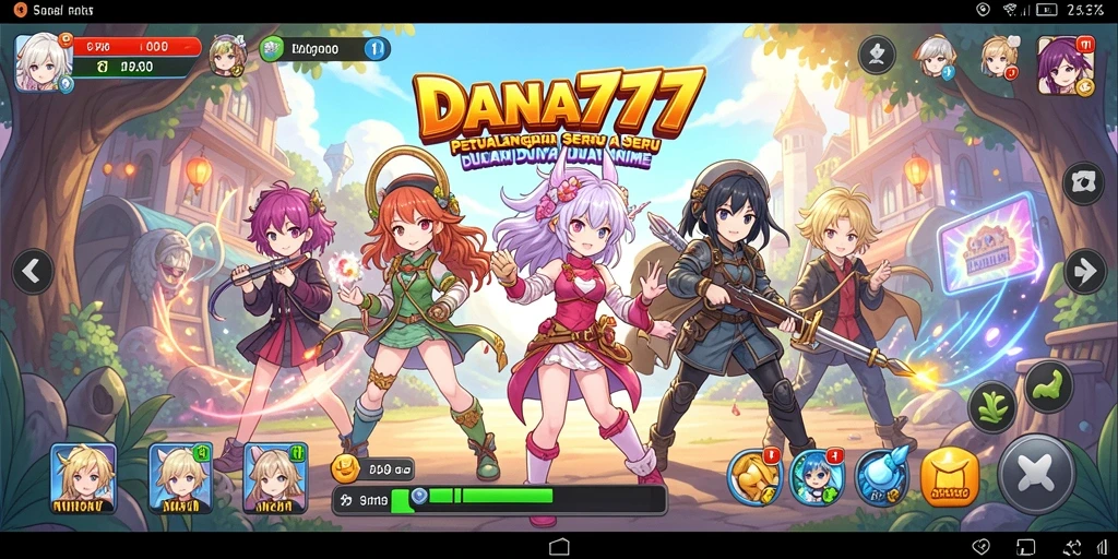 Tampilan menarik dari gameplay DANA777 dengan karakter Anime ikonik.