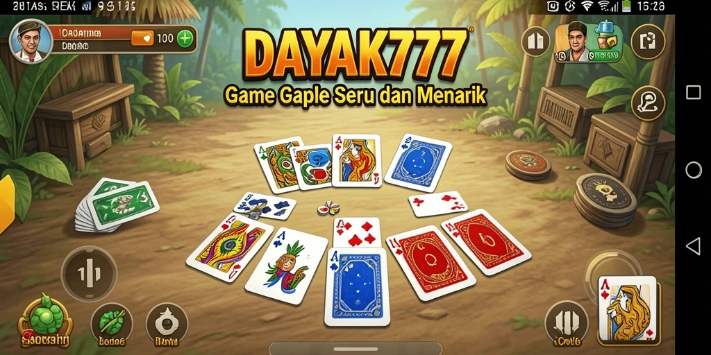 Tampilan gameplay Gaple yang seru di DAYAK777.