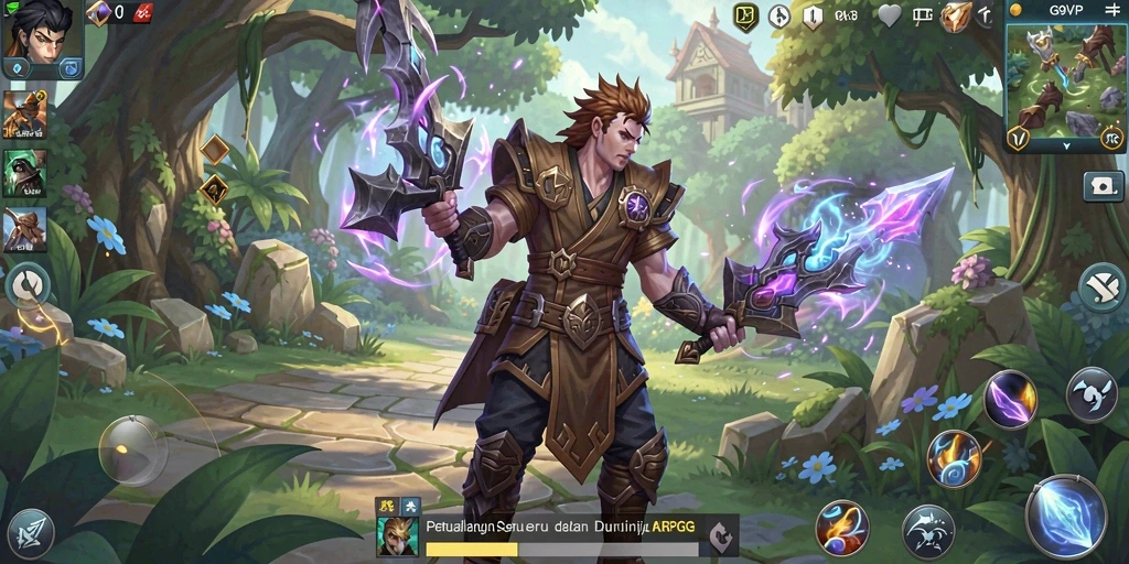 Tangkapan layar gameplay seru dalam dunia ARPG G9VIP.