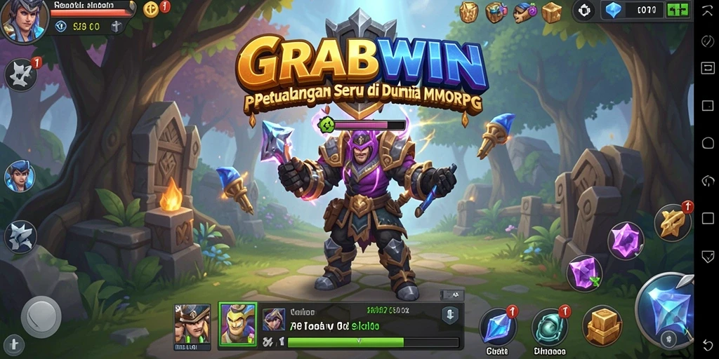 Tangkapan layar utama gameplay GRABWIN yang menarik dan interaktif.
