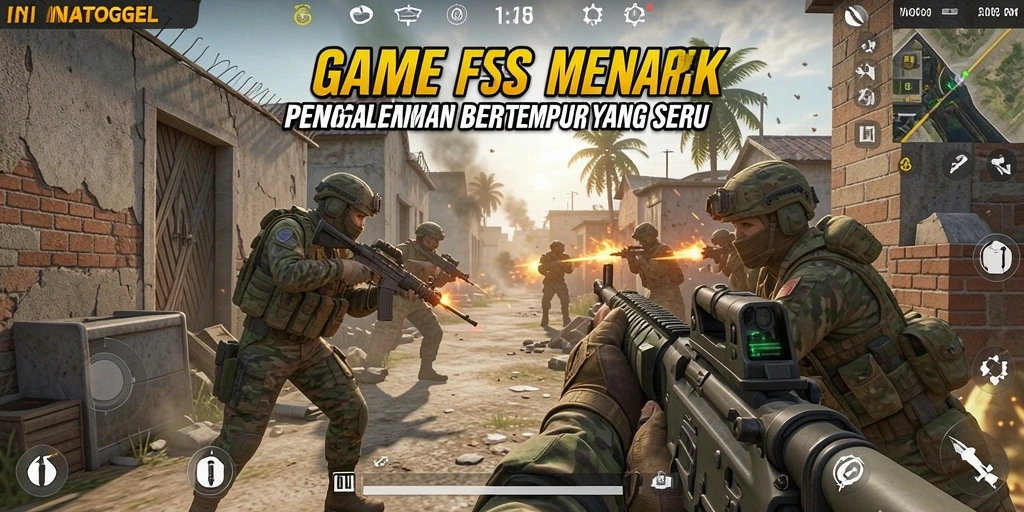 Tampilan gameplay menarik INATOGEL dengan aksi pertempuran yang intens.
