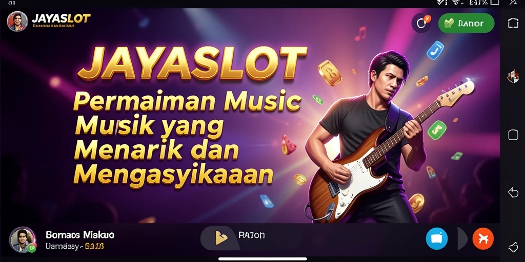 Tampilan gameplay seru dalam JAYASLOT yang menantang keterampilan musik.