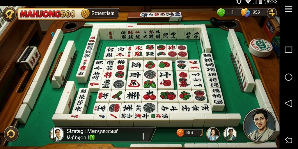Screenshot gameplay MAHJONG500 menunjukkan strategi yang menantang dan menyenangkan.