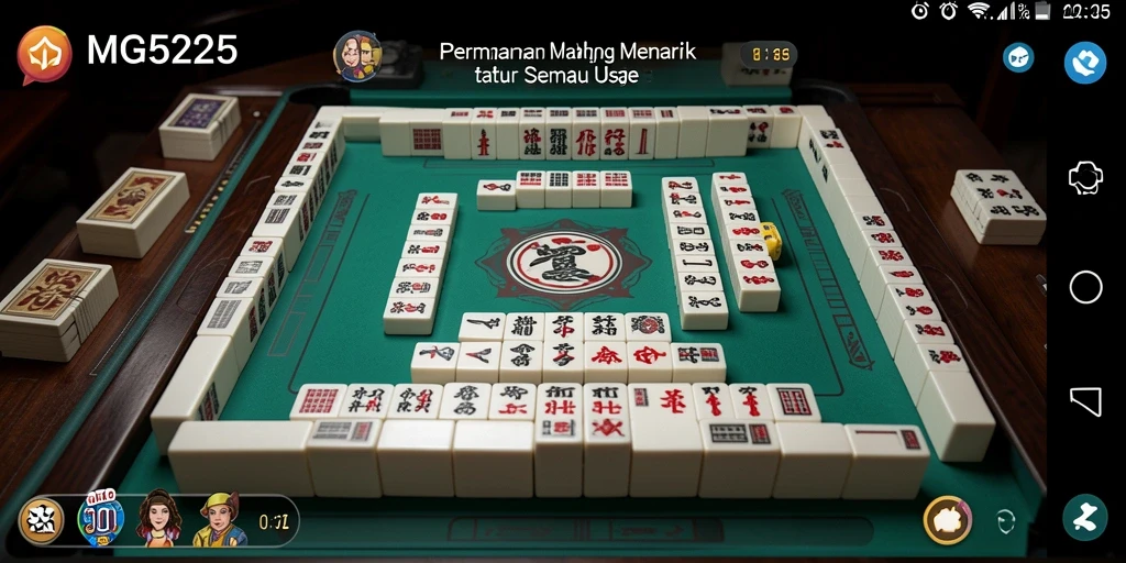Tampilan gameplay MG525 saat bermain Mahjong yang seru.
