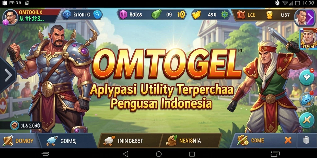 Tampilan antarmuka utama aplikasi OMTOGEL yang modern dan interaktif.