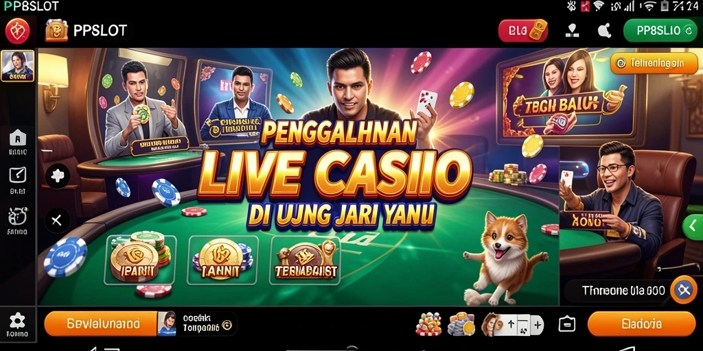 Tampilan gameplay Live Casino PP8SLOT yang mendebarkan