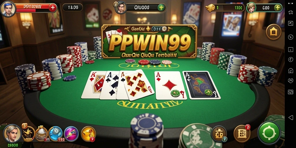 Screenshot permainan QiuQiu yang mendebarkan dan interaktif.