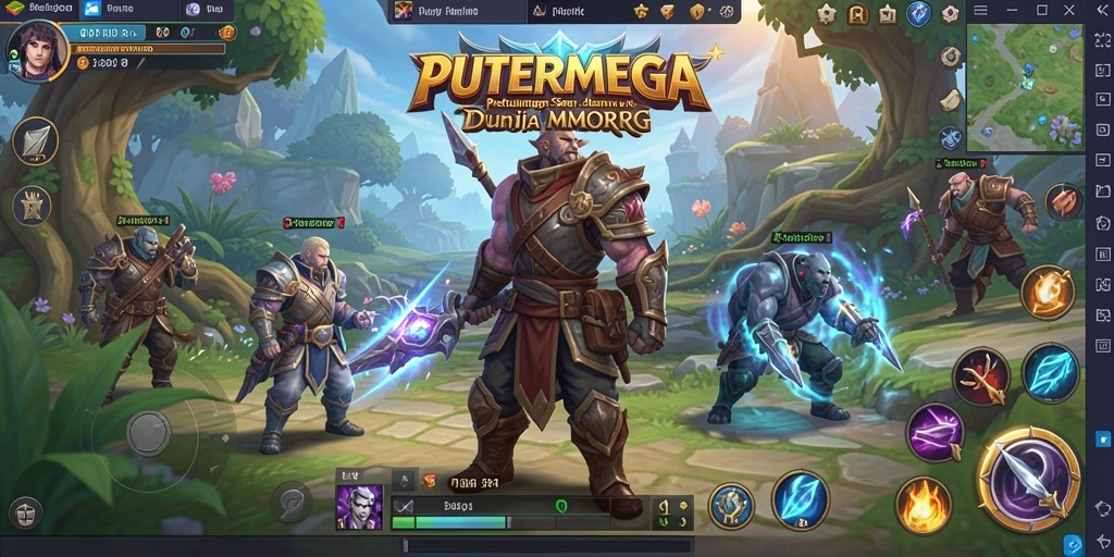 Screenshot gameplay PUTERMEGA dengan pertarungan seru dan karakter menarik.