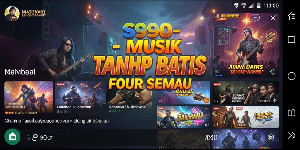 Screenshot utama S80 menampilkan gameplay Music yang seru.
