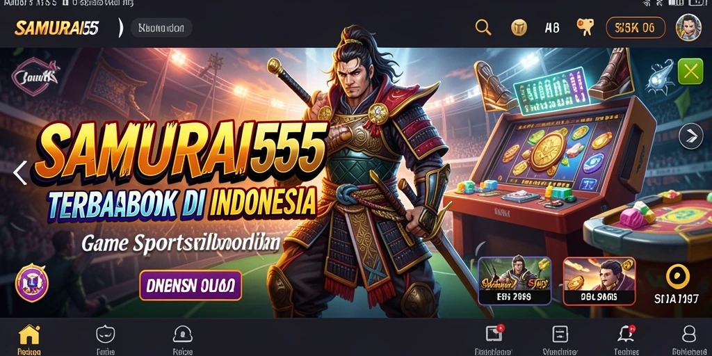 Tampilan utama <strong>SAMURAI555</strong> dengan berbagai pilihan taruhan olahraga.